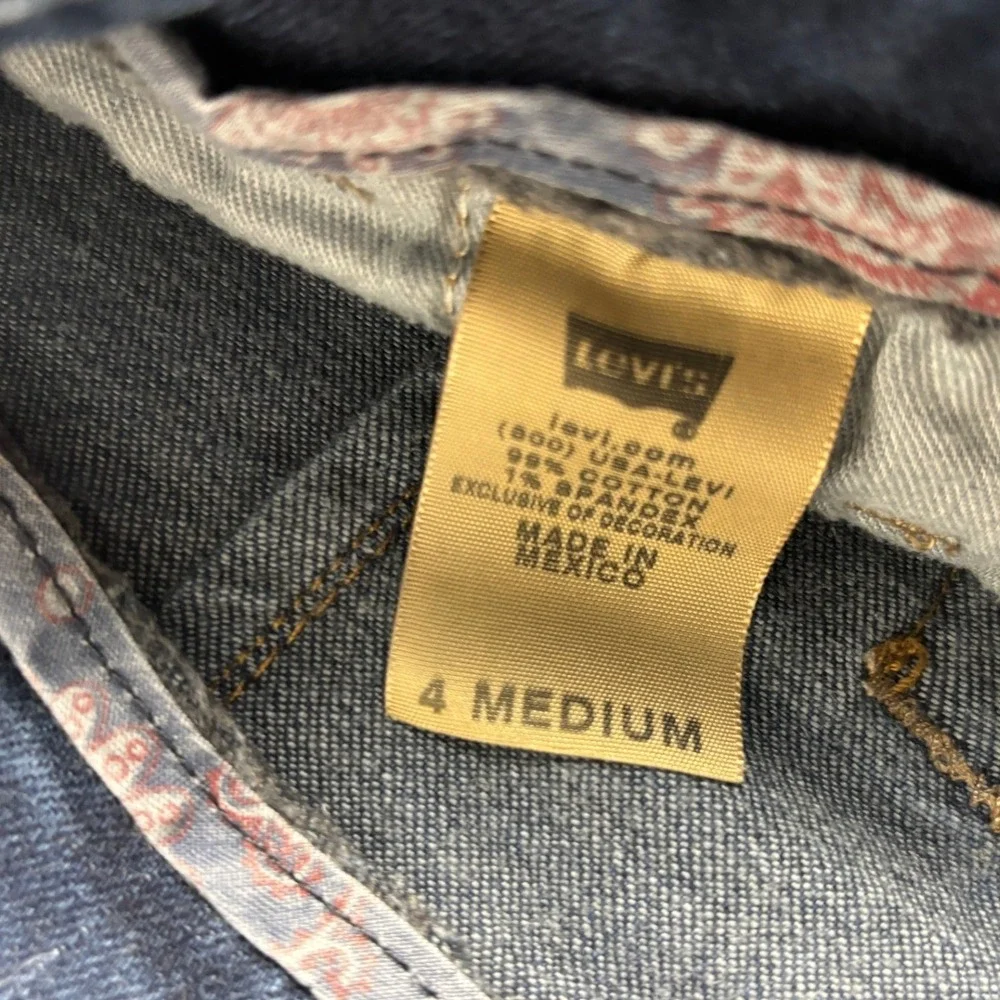 Levi's 545 Low Rise Flare Jeans Dark Wash Size 4 Medium Blue Denim Y2K